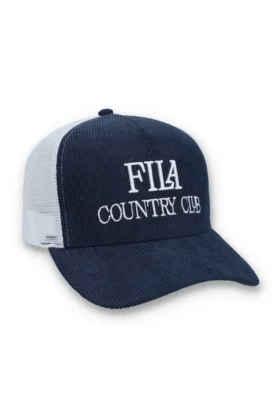 Fila Navy Cody Cord-Kappe mit Mesh-Rückseite und gesticktem Motiv