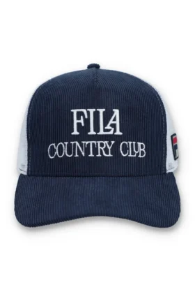 Fila Navy Cody Cord-Kappe mit Mesh-Rückseite und gesticktem Motiv