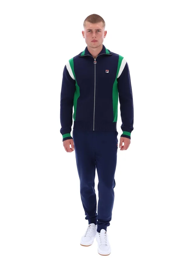 Fila Navy Cortez Colourblock-Strick-Trainingsjacke