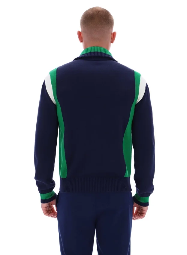 Fila Navy Cortez Colourblock-Strick-Trainingsjacke