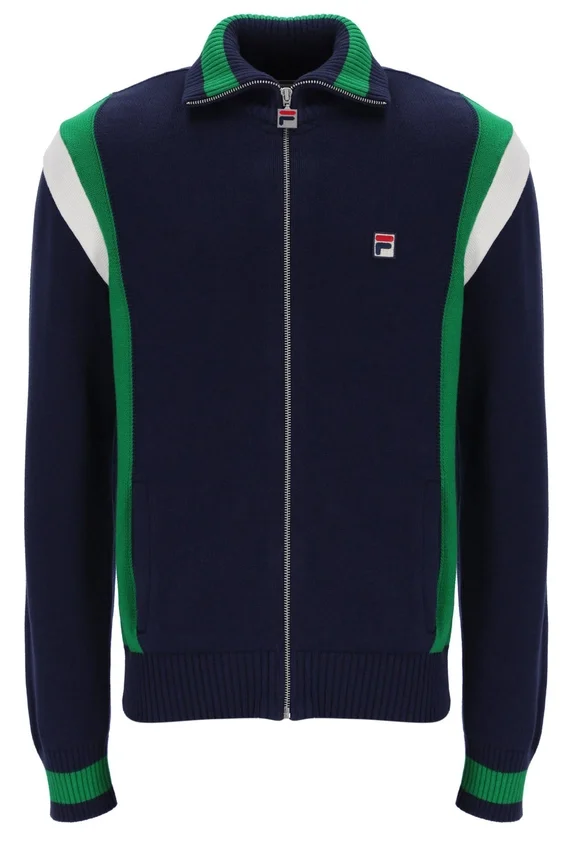 Fila Navy Cortez Colourblock-Strick-Trainingsjacke