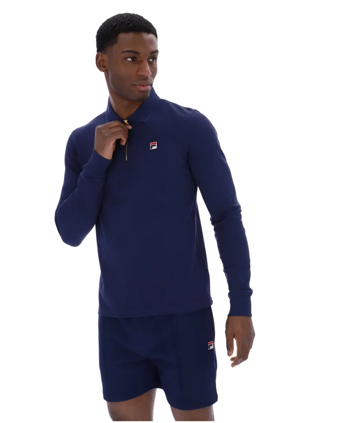 Fila Navy Emiliano Langarm-Polo