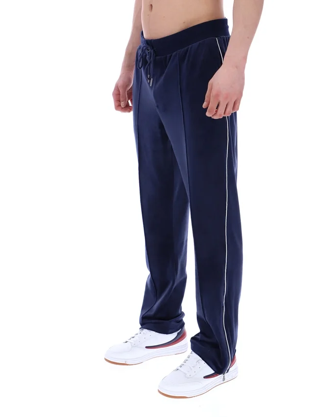 Fila Navy Fio Velours-Jogginghose mit geradem Bein