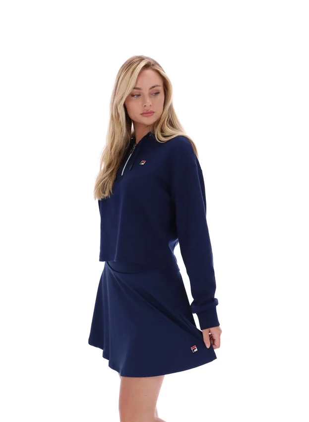 Fila Navy Fiorella Hoodie mit 1/4-Reißverschluss