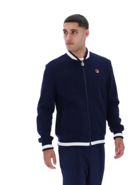 Fila Navy Gabe Waffelpullover-Jacke