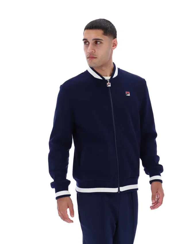 Fila Navy Gabe Waffelpullover-Jacke