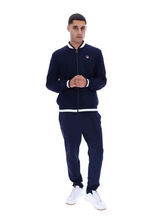 Fila Navy Gabe Waffelpullover-Jacke