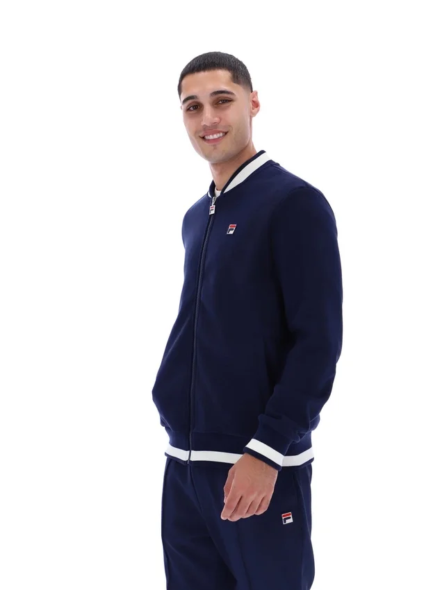 Fila Navy Gabe Waffelpullover-Jacke