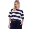 Fila Navy Genoa Boxy Cropped T-Shirt