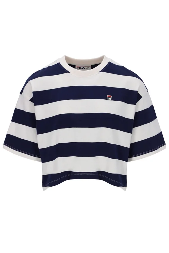 Fila Navy Genoa Boxy Cropped T-Shirt