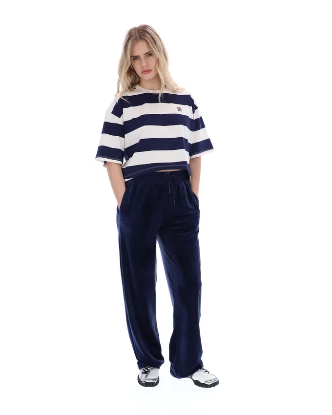 Fila Navy Genoa Boxy Cropped T-Shirt