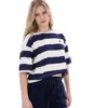 Fila Navy Genoa Boxy Cropped T-Shirt