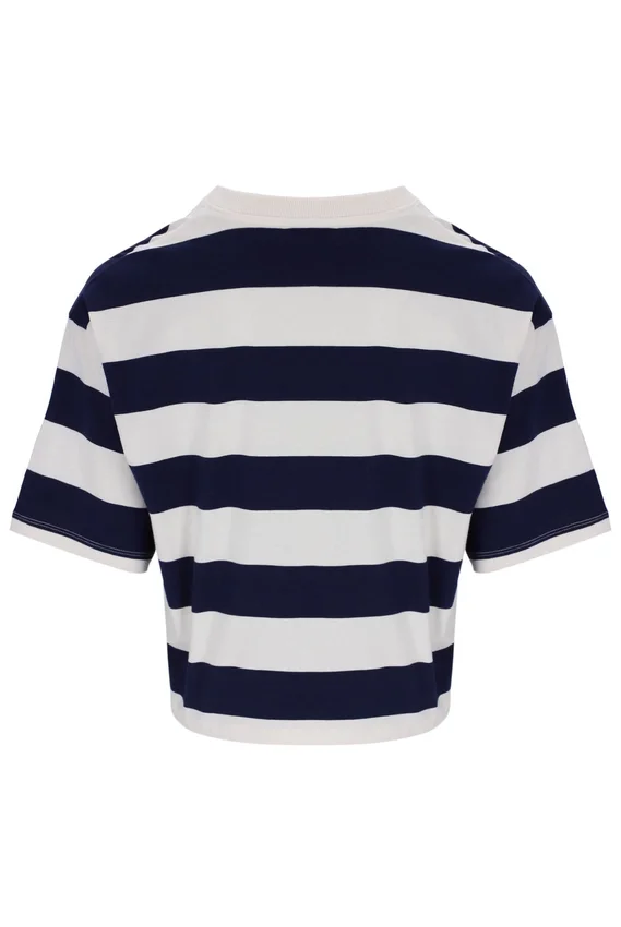 Fila Navy Genoa Boxy Cropped T-Shirt