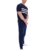 Fila Navy Gerardo Mesh-Streifen-Strick-T-Shirt