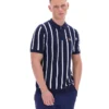 Fila Navy Giorgio Polo aus Häkel-Patchwork-Strick
