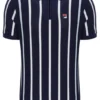 Fila Navy Giorgio Polo aus Häkel-Patchwork-Strick