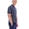 Fila Navy Giorgio Polo aus Häkel-Patchwork-Strick