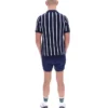 Fila Navy Giorgio Polo aus Häkel-Patchwork-Strick