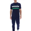 Fila Navy Iggy Streifen-T-Shirt