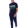 Fila Navy Iggy Streifen-T-Shirt