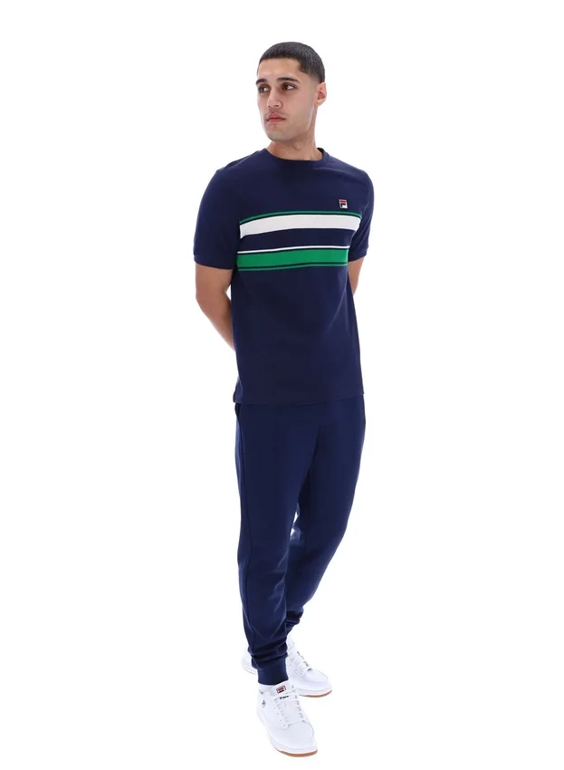 Fila Navy Iggy Streifen-T-Shirt