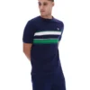Fila Navy Iggy Streifen-T-Shirt