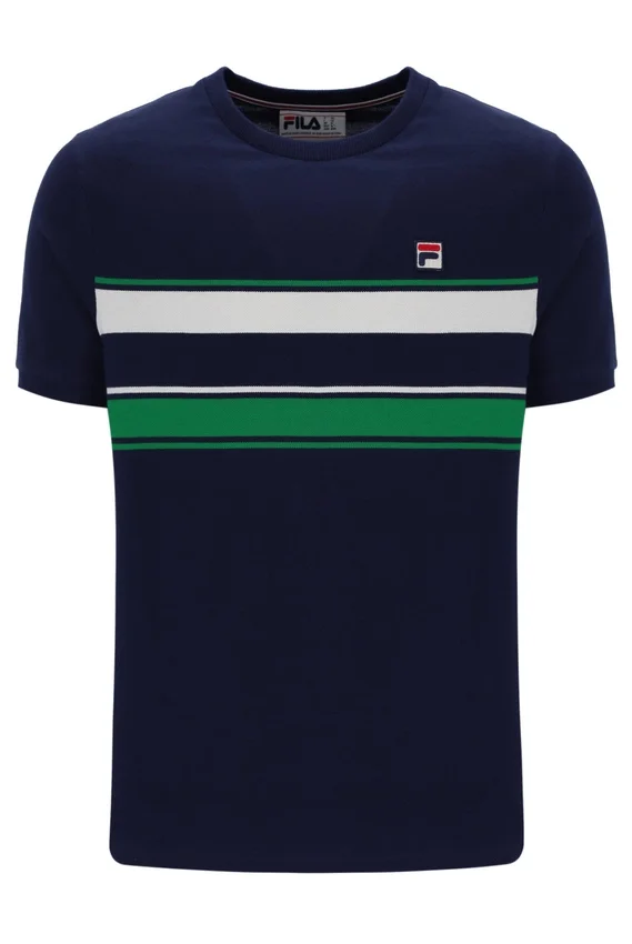 Fila Navy Iggy Streifen-T-Shirt