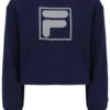 Fila Navy Jorie Sweatshirt mit weitem Rundhalsausschnitt
