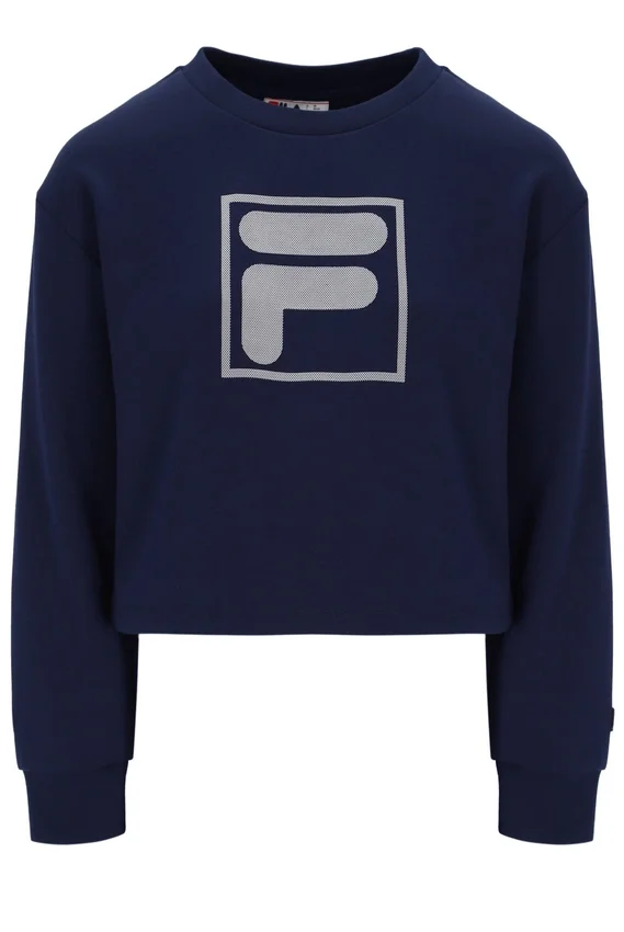 Fila Navy Jorie Sweatshirt mit weitem Rundhalsausschnitt
