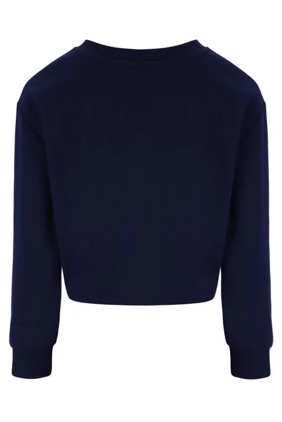 Fila Navy Jorie Sweatshirt mit weitem Rundhalsausschnitt