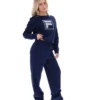 Fila Navy Jorie Sweatshirt mit weitem Rundhalsausschnitt