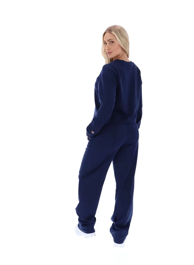 Fila Navy Jorie Sweatshirt mit weitem Rundhalsausschnitt