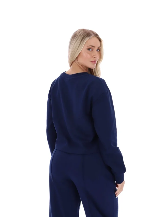 Fila Navy Jorie Sweatshirt mit weitem Rundhalsausschnitt
