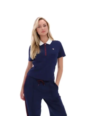 Fila Navy Juno Tailliertes Iconic Polo
