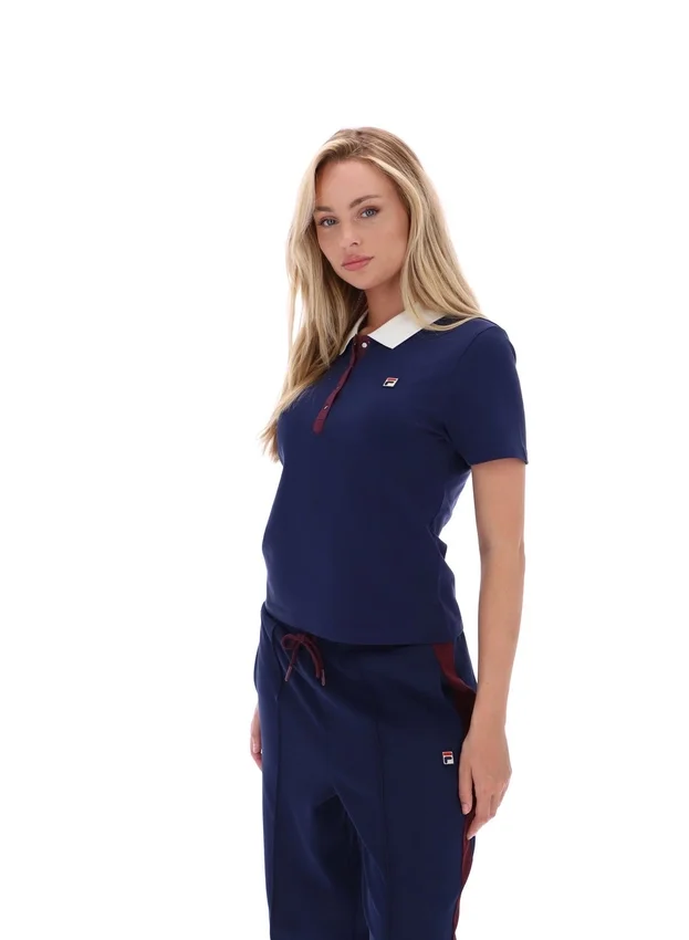 Fila Navy Juno Tailliertes Iconic Polo