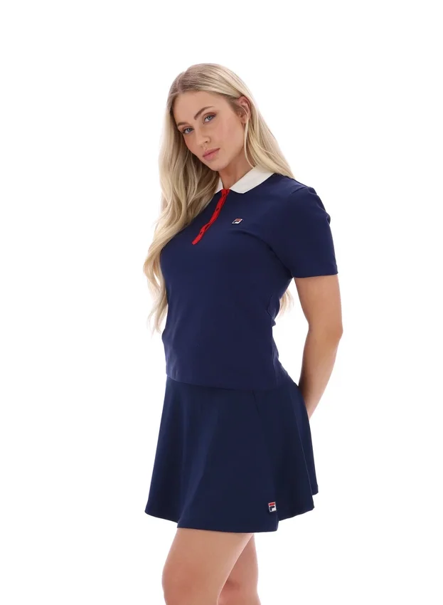 Fila Navy Juno Tailliertes Iconic Polo
