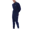 Fila Navy Monte Langarm-Polo mit kontrastfarbenem Kragen