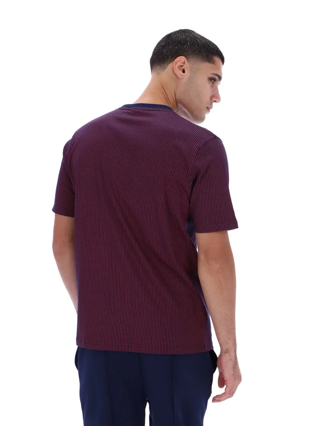 Fila Navy Nilo T-Shirt mit Nilo-Print und Nadelstreifen