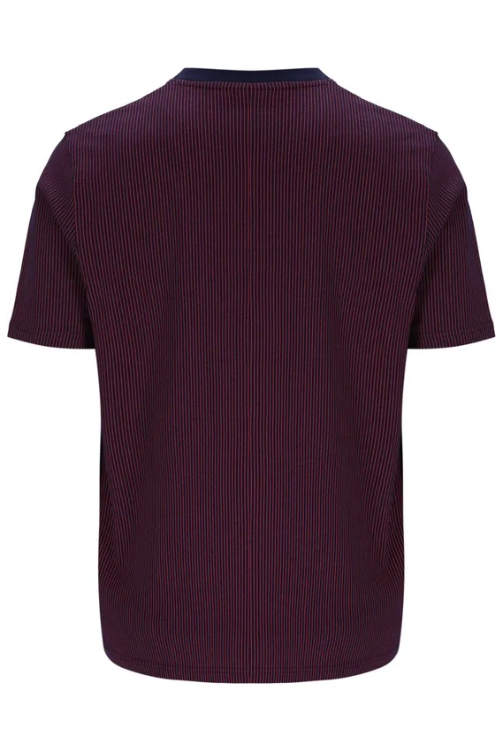 Fila Navy Nilo T-Shirt mit Nilo-Print und Nadelstreifen