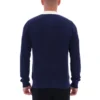 Fila Navy Nowell Langarm-Polo aus Waffelpiqué