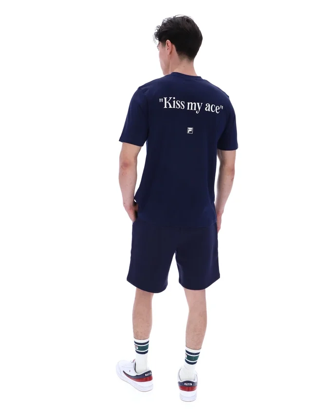 Fila Navy Osvaldo Grafik-T-Shirt