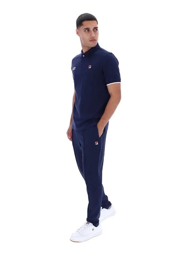 Fila Navy Pablo Polohemd mit drei Knöpfen und gerippten Bündchen