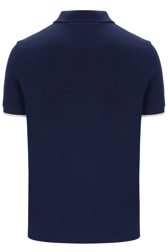 Fila Navy Pablo Polohemd mit drei Knöpfen und gerippten Bündchen