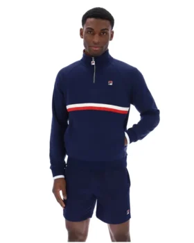 Fila Navy Rolando Sweatshirt mit 1/4-Reißverschluss