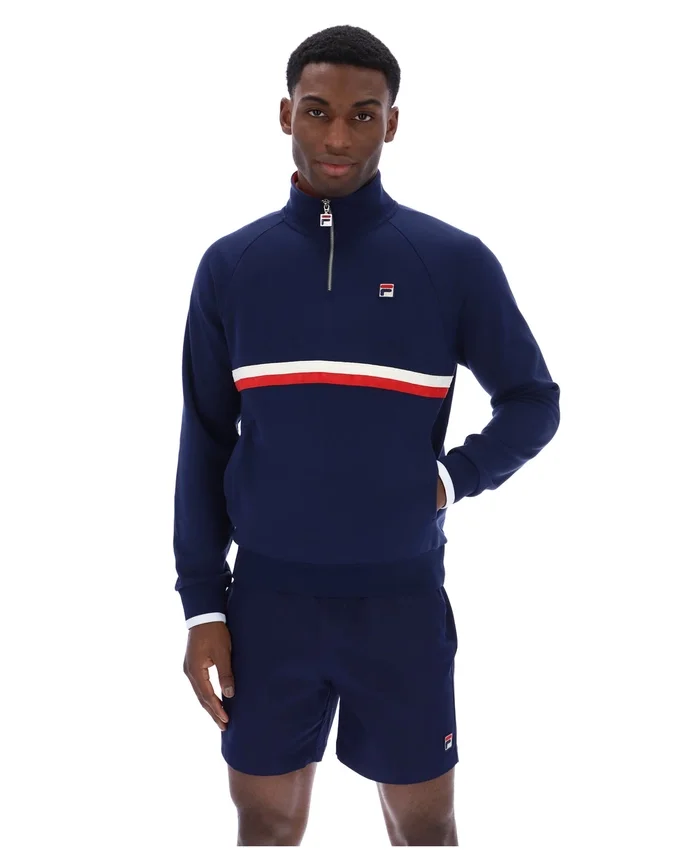 Fila Navy Rolando Sweatshirt mit 1/4-Reißverschluss