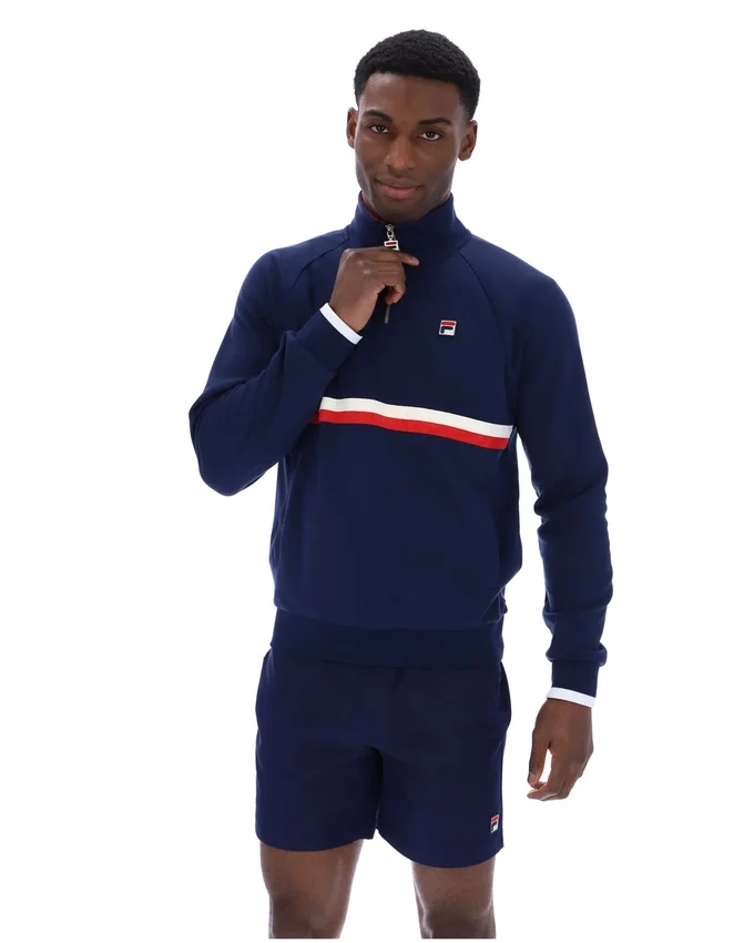 Fila Navy Rolando Sweatshirt mit 1/4-Reißverschluss