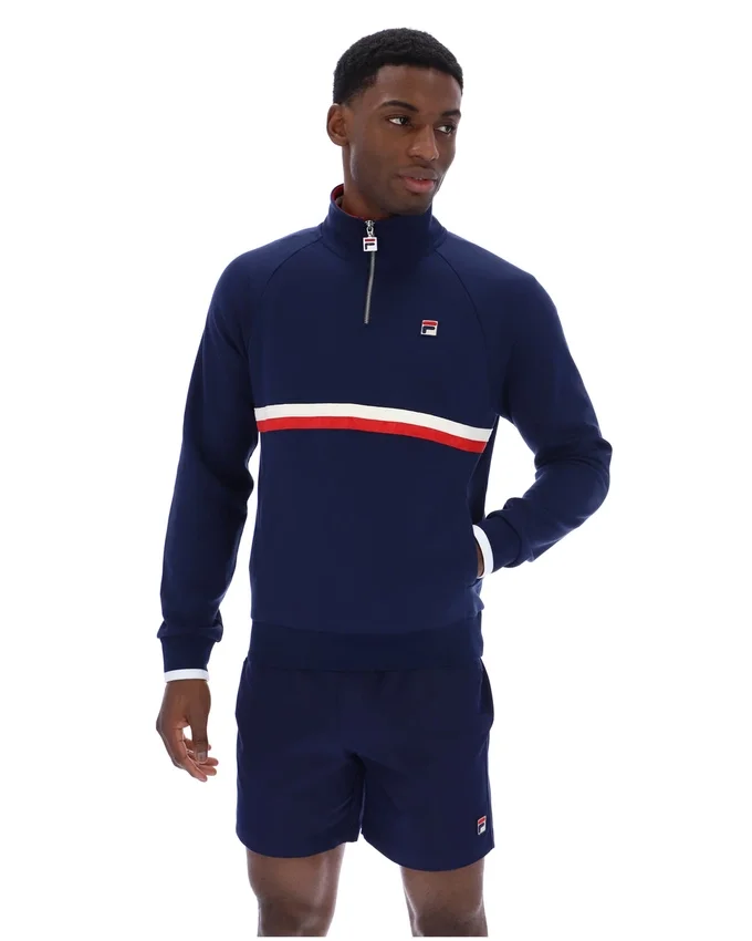 Fila Navy Rolando Sweatshirt mit 1/4-Reißverschluss