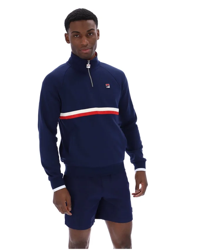 Fila Navy Rolando Sweatshirt mit 1/4-Reißverschluss