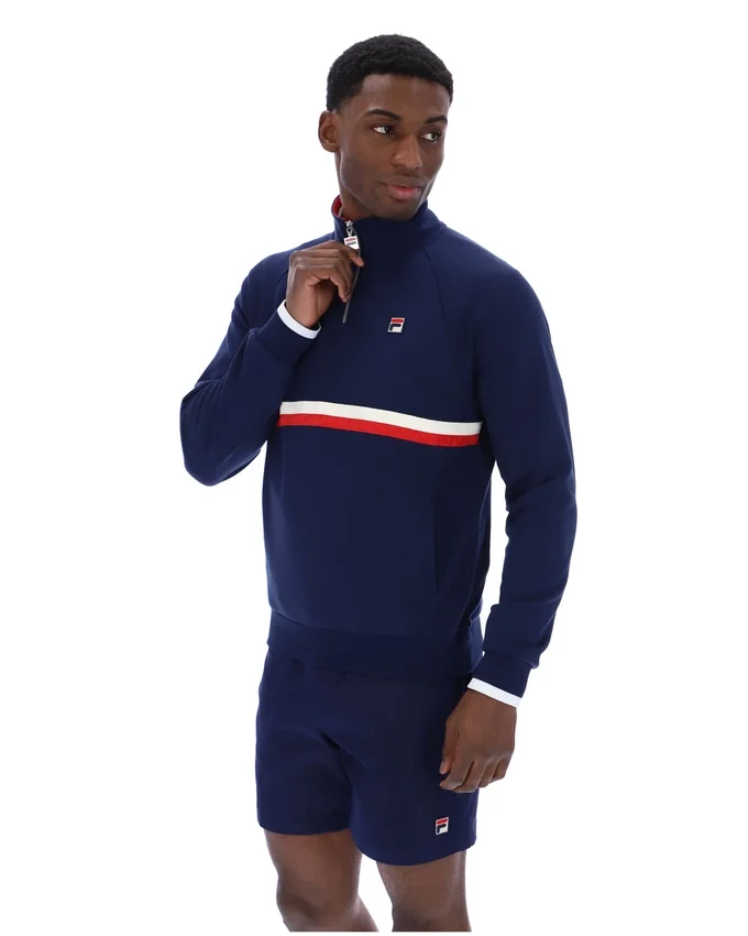 Fila Navy Rolando Sweatshirt mit 1/4-Reißverschluss