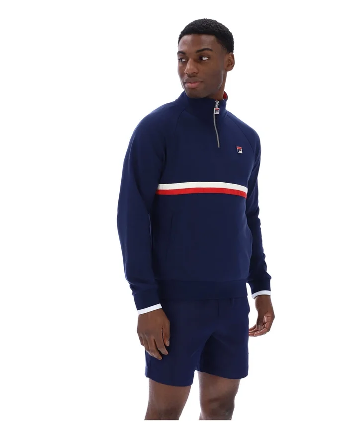 Fila Navy Rolando Sweatshirt mit 1/4-Reißverschluss